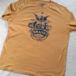 Luck Brand Stretch Yellow Tee